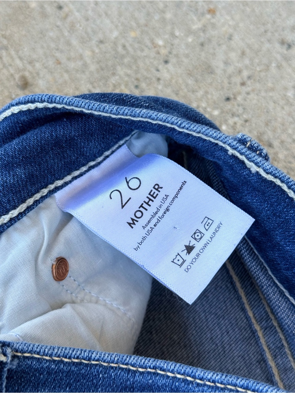 MOTHER Women's Pixie Rider Ankle Skinny Jeans in Medium Blue - Picture 5 of 7